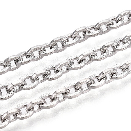 Brass Textured Cable Chains CHC-T018-29P-1