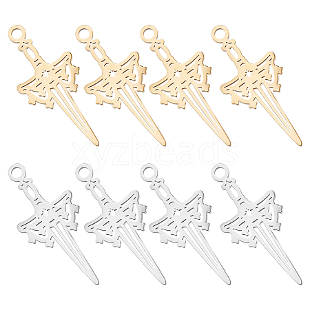 Unicraftale 16Pcs 2 Colors 304 Stainless Steel Pendants STAS-UN0055-76-1