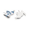 Rack Plating Alloy Enamel Snowman Pendants ENAM-T024-78A-P-2