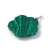 Natural Malachite Big Pendants G-B040-01P-12-4