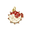 Brass Enamel Pendants KK-P338-07B-G01-1