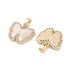 Brass Micro Pave Cubic Zirconia Pendants KK-U043-24G-2