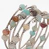 Natural Amazonite Wrap Bracelets BJEW-JB02650-04-2