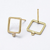 Brass Stud Earring Findings KK-F728-28G-NF-2
