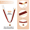 Alloy Resin Oval Pendant Single Face Dark Red Velvet Ribbon & Brass Chain Double Layered Choker Necklaces NJEW-TAC0038-3