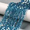 Transparent Electroplate Glass Beads Strands EGLA-A039-T4mm-B01-4