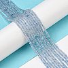 Grade A Natural Aquamarine Beads Strands X-G-E411-19F-2mm-4