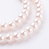 Eco-Friendly Dyed Glass Pearl Round Beads Strands HY-A002-4mm-RB091-3