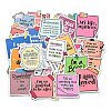 50Pcs Motivationa Word Paper Self-Adhesive Picture Stickers AJEW-S086-10-2