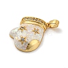 Christmas Brass Micro Pave Cubic Zirconia Pendants KK-H468-02A-01G-2