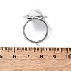 Oval Natural Howlite Finger Rings RJEW-M063-01P-10-5