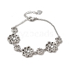 Brass with Rhinestone Chain Bangle Making BJEW-B077-02C-1