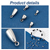   100Pcs 5 Style 201 Stainless Steel Tail Chain Drop Charms STAS-PH0005-27-4