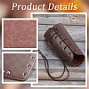 Tartan Pattern Imitation Leather Cuff Wristband for Bikers AJEW-WH0258-937A-4