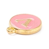 Golden Plated Alloy Enamel Charms X-ENAM-Q437-14V-2