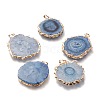 Dyed Natural Druzy Solar Quartz Crystal Pendants G-F693-01J-G-1