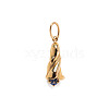 Ion Plating(IP) Brass Micro Pave Cubic Zirconia Pendants PW-WG53304-09-1