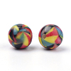 Opaque Printed Acrylic Beads MACR-S271-10mm-19-2