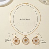 Inner Dried Flower Resin Dangle Earring & Pendant Necklaces Sets SJEW-FS00005-5