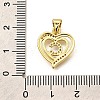 Rack Plating Brass Micro Pave Cubic Zirconia Pendants KK-L226-101G-C-3