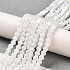 Opaque Solid Color Electroplate Glass Beads Strands EGLA-A039-P4mm-B15-4