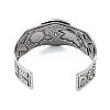 Constellation Alloy Open Cuff Bangles for Women Men BJEW-C064-01AS-01-3