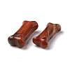 Natural Red Jasper Dog Bone Shape Sculptures DJEW-G033-01A-01-3