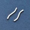 Brass Wavy Tube Beads KK-H532-36A-S-2