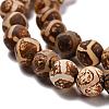 Tibetan Style Rust Turtle Back Pattern dZi Beads TDZI-F001-8mm-17F-3