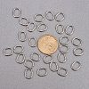 201 Stainless Steel Open Jump Rings Oval Jump Rings STAS-PH0005-08-3