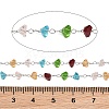 Glass & 304 Stainless Steel Beaded Chains SA-CBAD321-04F-3