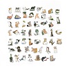 53Pcs 53 Styles PVC Plastic Cartoon Cat Stickers Sets STIC-P004-28-1