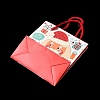 Christmas Santa Claus Print Paper Gift Bags with Nylon Cord Handle CARB-K003-01A-01-4