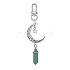 Hollow Moon Alloy Pendant Decoraiton HJEW-JM01428-4