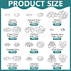 12 Styles Alloy & Iron & Brass Bead Caps FIND-PH0027-10-2