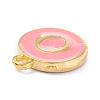 Golden Plated Alloy Enamel Charms ENAM-Q437-14O-2