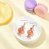 Glass Candy Dangle Earrings EJEW-TA00246-2