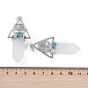 Natural Quartz Crystal Faceted Pointed Bullet Rock Crystal Big Pendants G-H076-02P-01-3