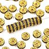 Brass Rhinestone Spacer Beads RB-A014-Z6mm-12G-1