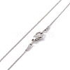304 Stainless Steel Serpentine Chain Necklace for Men Women NJEW-G076-01A-P-1