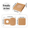 Square Kraft Paper Jewelry Storage Boxes CON-TAC0001-04C-13