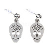 201 Stainless Steel Dangle Stud Earrings EJEW-T008-JN734-1