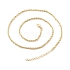 Brass Twist Rope Chains Necklace for Women NJEW-P265-15G-3