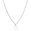1Pc Brass Chain & 304 Stainless Steel Letter Pendant Necklaces NJEW-LP0001-35R-P-1