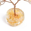 Natural Rose Quartz and Yellow Quartz Chips Tree of Life Decorations DJEW-B013-01H-3