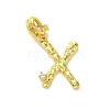 Rack Plating Brass Micro Pave Cubic Zirconia European Dangle Charms KK-L210-015G-X-1