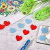 40Pcs 2 Colors Heart Silicone Glue Clay DIY-SZ0003-44-6
