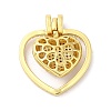 Brass Micro Pave Cubic Zirconia Pendants KK-Q772-08G-2