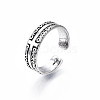 Cross Alloy Open Cuff Ring for Women RJEW-T009-25AS-3