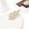 Golden Plated Metal with Crystal Rhinestone Alligator Hair Clips PW-WG9B4A8-08-1